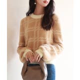 シャギー素材チェック編みニットプルオーバー | SAISON DE PAPILLON | 詳細画像11