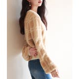 シャギー素材チェック編みニットプルオーバー | SAISON DE PAPILLON | 詳細画像4