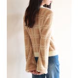 シャギー素材チェック編みニットプルオーバー | SAISON DE PAPILLON | 詳細画像5