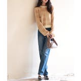 シャギー素材チェック編みニットプルオーバー | SAISON DE PAPILLON | 詳細画像6