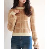 シャギー素材チェック編みニットプルオーバー | SAISON DE PAPILLON | 詳細画像7