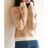 シャギー素材チェック編みニットプルオーバー | SAISON DE PAPILLON | 詳細画像9