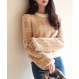 シャギー素材チェック編みニットプルオーバー | SAISON DE PAPILLON | 詳細画像10