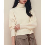 ドロップショルダータートルネックニットプルオーバー | SAISON DE PAPILLON | 詳細画像21
