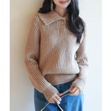 折り返し襟厚手ニットプルオーバー | SAISON DE PAPILLON | 詳細画像38