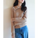 折り返し襟厚手ニットプルオーバー | SAISON DE PAPILLON | 詳細画像39