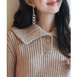 折り返し襟厚手ニットプルオーバー | SAISON DE PAPILLON | 詳細画像41