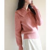 折り返し襟厚手ニットプルオーバー | SAISON DE PAPILLON | 詳細画像12