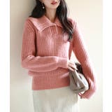 折り返し襟厚手ニットプルオーバー | SAISON DE PAPILLON | 詳細画像18