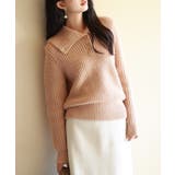 折り返し襟厚手ニットプルオーバー | SAISON DE PAPILLON | 詳細画像8