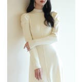 ギャザースリーブプチハイネックニットワンピース | SAISON DE PAPILLON  | 詳細画像6 
