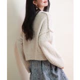 ドロップショルダーニットプルオーバー | SAISON DE PAPILLON | 詳細画像26