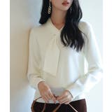 リボンハイゲージ編みニットプルオーバー | SAISON DE PAPILLON  | 詳細画像9 