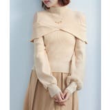 オープンショルダープチハイネックニットプルオーバー | SAISON DE PAPILLON  | 詳細画像3 