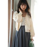 パールビジュー付きボリュームスリーブニットカーディガン | SAISON DE PAPILLON  | 詳細画像33 