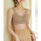 レースリブナイトブラトップ ノンワイヤーブラキャミ | SEU | 詳細画像8 