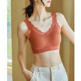 レースリブナイトブラトップ ノンワイヤーブラキャミ | SEU | 詳細画像18 