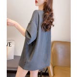 Y2K オーバーサイズシルエットエンボスロゴTシャツ 韓国ファッション | SEU | 詳細画像11