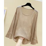 アイレット編みサマーニットプルオーバー ゆったり 涼しげ | SEU | 詳細画像15