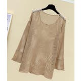 アイレット編みサマーニットプルオーバー ゆったり 涼しげ | SEU | 詳細画像16