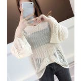 アイレット編みサマーニットプルオーバー ゆったり 涼しげ | SEU | 詳細画像3