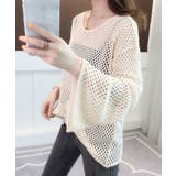 アイレット編みサマーニットプルオーバー ゆったり 涼しげ | SEU | 詳細画像2