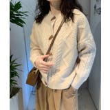 ボタン開閉可能!ケーブル編みニットカーディガン ゆったり ニットカーディガン | SEU | 詳細画像9
