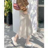 ハイウエストニットケーブル編みスカート ミモレ丈 ニットスカート | SEU | 詳細画像7
