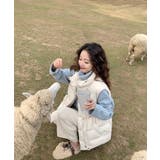 ウエストドロストリボンダウンベスト ゆったり ノースリーブ | SEU | 詳細画像15