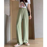 ワイドパンツ セミワイドパンツ シワなりにくい | SEU | 詳細画像24