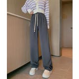 チャコール | ワイドパンツ セミワイドパンツ シワなりにくい | SEU