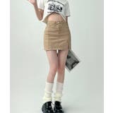 サイドスリットデニムミニスカートパンツ スカート風 デニムショートパンツ | SEU | 詳細画像20