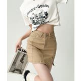 サイドスリットデニムミニスカートパンツ スカート風 デニムショートパンツ | SEU | 詳細画像23