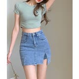 サイドスリットデニムミニスカートパンツ スカート風 デニムショートパンツ | SEU | 詳細画像29