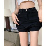 サイドスリットデニムミニスカートパンツ スカート風 デニムショートパンツ | SEU | 詳細画像40