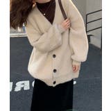 オーバーサイズシャギーニットカーディガン ゆったり 体型カバー | SEU | 詳細画像27 
