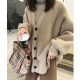 オーバーサイズシャギーニットカーディガン ゆったり 体型カバー | SEU | 詳細画像19 