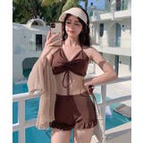 シースルートップス付き3点セット水着 ビーチウェア スイムウェア | SEU | 詳細画像32 