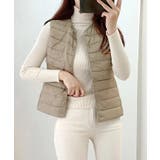 Vネックにもできるダウンベスト インナーベスト ダウンアウター | SEU | 詳細画像18