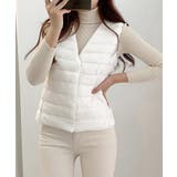 Vネックにもできるダウンベスト インナーベスト ダウンアウター | SEU | 詳細画像3