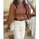 異素材ドッキングブラス バルーン袖 リブニットトップス | SEU | 詳細画像37