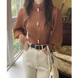 異素材ドッキングブラス バルーン袖 リブニットトップス | SEU | 詳細画像38