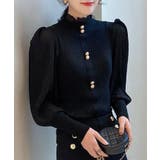 異素材ドッキングブラス バルーン袖 リブニットトップス | SEU | 詳細画像25