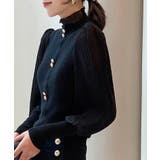 異素材ドッキングブラス バルーン袖 リブニットトップス | SEU | 詳細画像27