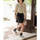 ピーターパン襟 配色ライン ゆったり袖 | SEU | 詳細画像8 