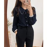 ピーターパン襟 配色ライン ゆったり袖 | SEU | 詳細画像22 