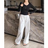 ボタンデザインリブカットソー 薄手 インナートップス【SHOPLIST限定 | SEU | 詳細画像19 