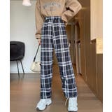 チェック柄の裏ボア起毛パンツ【SHOPLIST限定 新作 春 秋 冬】 | SEU | 詳細画像12 