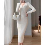 リブニットタイトワンピース【SHOPLIST限定 新作 春 秋 冬】 | SEU | 詳細画像3 