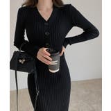 リブニットタイトワンピース【SHOPLIST限定 新作 春 秋 冬】 | SEU | 詳細画像21 